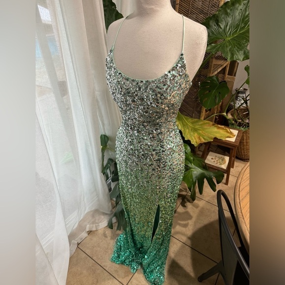 Primavera Couture 3916 Scoop neck ombré prom gown bridesmaid gown‎ party dress - Picture 2 of 8